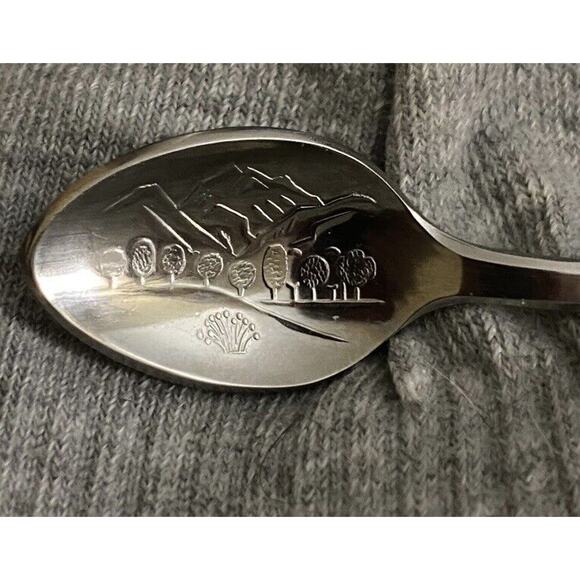 Vtg Rolex Spoon Bucherer of Switzerland Interlaken Silver Plated Mountains Trees - Picture 7 of 8